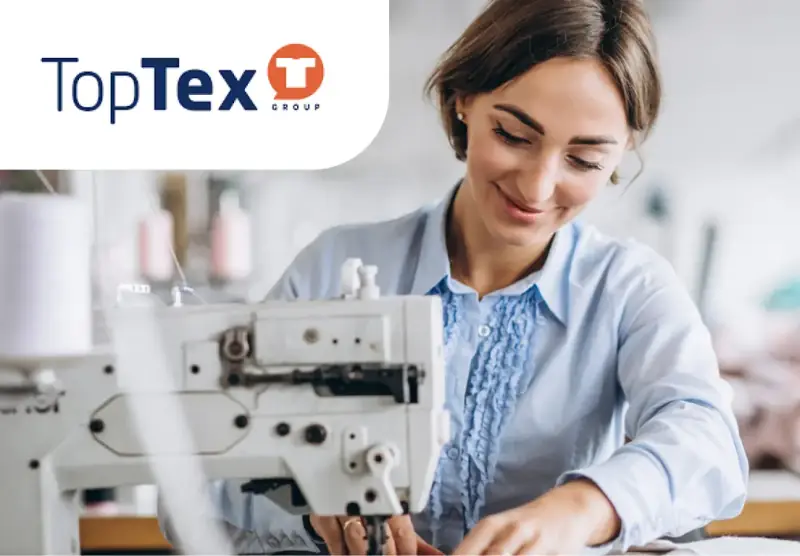 Робота на швейній машині на виробництві TopTex